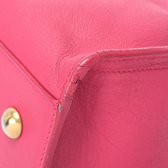 Saint Laurent Petit Cabas Handbag Smooth Calf Leather Pink - Picture 8 of 15